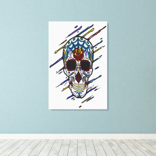 Toile crâne (Insitu (Plancher de Bois))