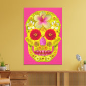 Toile Crâne à fleurs 8 (Insitu(Salon))
