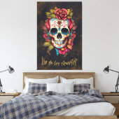 Toile Crâne à sucre floral Día de los Muertos espagnol (Insitu(Chambre))