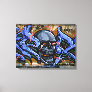 Toile Crâne affreux aux yeux brûlants