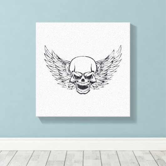Toile Crâne ailé (Insitu (Plancher de Bois))