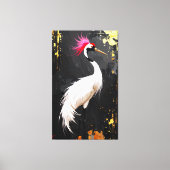 Toile Crane Art  - Contemporary Asian‑Inspired Design (Recto)