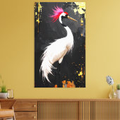 Toile Crane Art  - Contemporary Asian‑Inspired Design (Insitu(Salon))