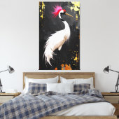 Toile Crane Art  - Contemporary Asian‑Inspired Design (Insitu(Chambre))
