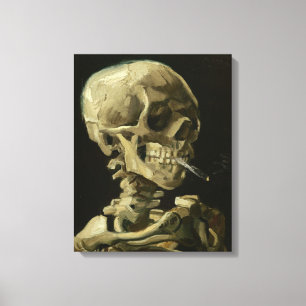 Toile Crâne avec la cigarette brûlante par Van Gogh