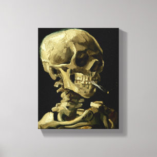 Toile Crâne avec la cigarette brûlante par Van Gogh