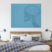 Toile crâne bleu (Insitu(Chambre))