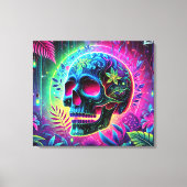 Toile Crâne coloré 3D (Recto)