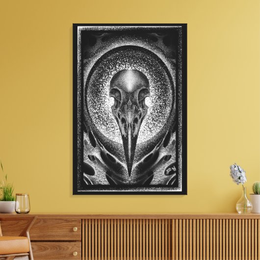 Toile Crâne corbeau (Insitu(Salon))