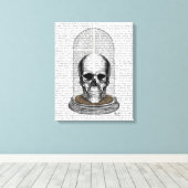 Toile Crâne dans Bell Jar (Insitu (Plancher de Bois))