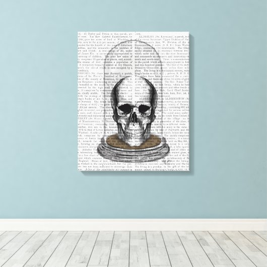 Toile Crâne dans Bell Jar (Insitu (Plancher de Bois))