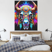Toile Crâne de bison autochtone (Insitu(Chambre))
