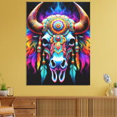 Toile Crâne de bison autochtone (Insitu(Salon))