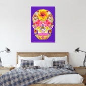Toile Crâne de fleurs 4 - Tropical (Insitu(Chambre))