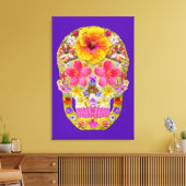 Toile Crâne de fleurs 4 - Tropical (Insitu(Salon))