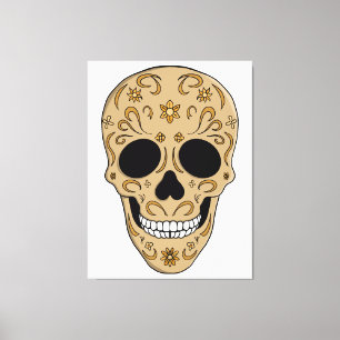 Toile Crâne de sucre floral Dia de los Muertos