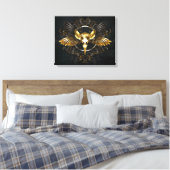 Toile Crâne d'oiseaux dorés sur arrière - plan noir (Insitu(Chambre))