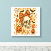 Toile Crâne effrayant Halloween (Insitu (Plancher de Bois))