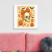 Toile Crâne effrayant Halloween (Insitu(Salon))