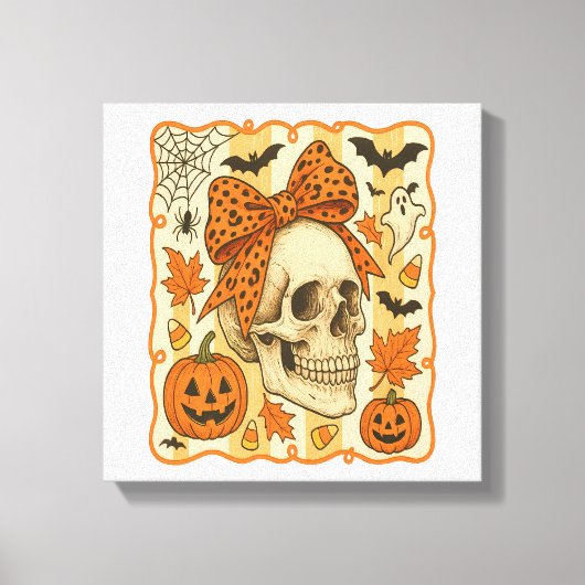 Toile Crâne effrayant Halloween (Recto)