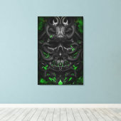 Toile crâne Étincelle bio verte (Insitu (Plancher de Bois))