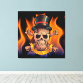 Toile Crâne flamboyant (Insitu (Plancher de Bois))