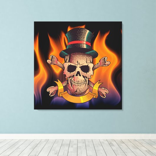 Toile Crâne flamboyant (Insitu (Plancher de Bois))