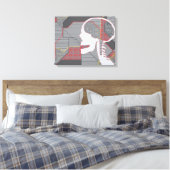 Toile crâne logique du coeur confus (Insitu(Chambre))