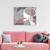 Toile crâne logique du coeur confus (Insitu(Salon))