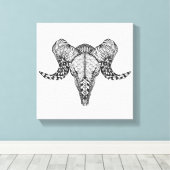 Toile Crâne mouton inspiré 6 (Insitu (Plancher de Bois))