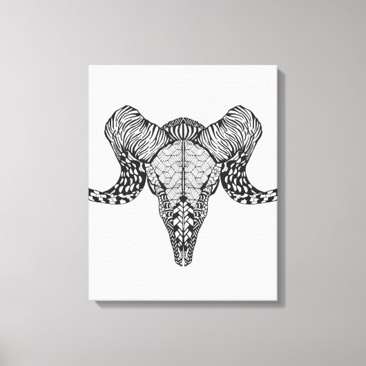 Toile Crâne mouton inspiré 6 (Recto)