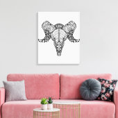 Toile Crâne mouton inspiré 6 (Insitu(Salon))