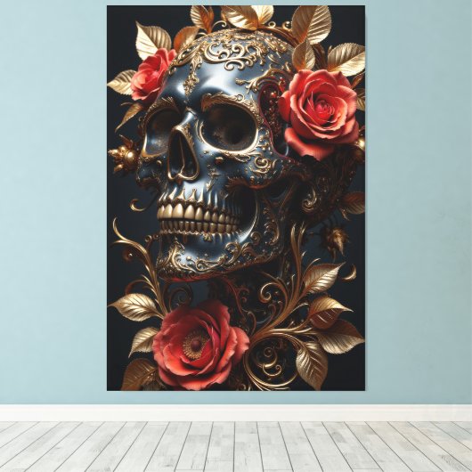 Toile Crâne noir (Insitu (Plancher de Bois))