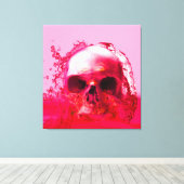 Toile Crâne rouge dans l'eau (Insitu (Plancher de Bois))
