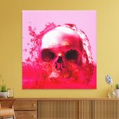 Toile Crâne rouge dans l'eau (Insitu(Salon))