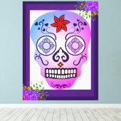 Toile Crâne stylisé (Insitu (Plancher de Bois))