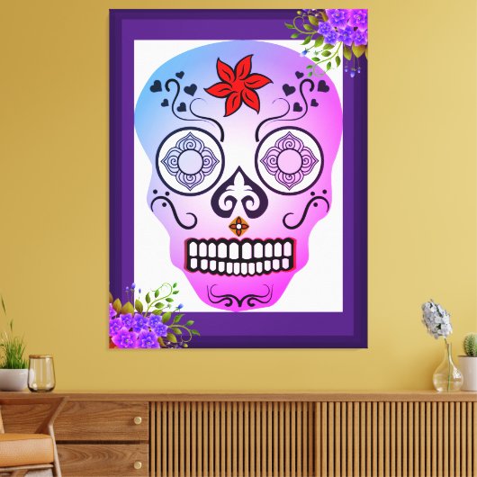 Toile Crâne stylisé (Insitu(Salon))