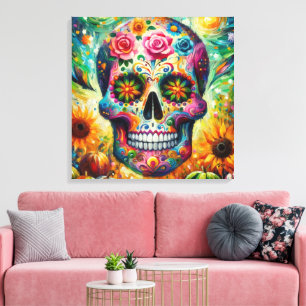 Toile Crâne sucre Dia De Los Muertos Jour des Morts