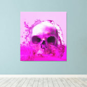 Toile Crâne violet dans l'eau (Insitu (Plancher de Bois))