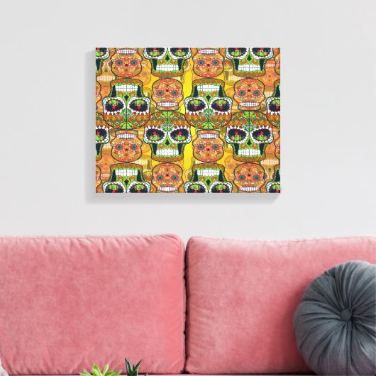 Toile Crânes à sucre (Insitu(Salon))