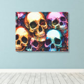 Toile Crânes funky (Insitu (Plancher de Bois))