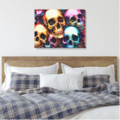 Toile Crânes funky (Insitu(Chambre))
