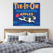 Toile Cravate It On Apple Étiquette (bleu) - Tieton, WA (Insitu(Chambre))