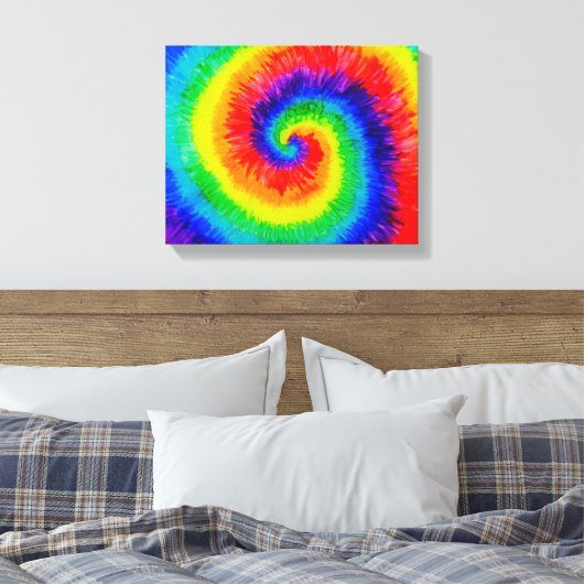 Toile Cravate mourir arc-en-ciel dans l'encre d'alcool (Insitu(Chambre))