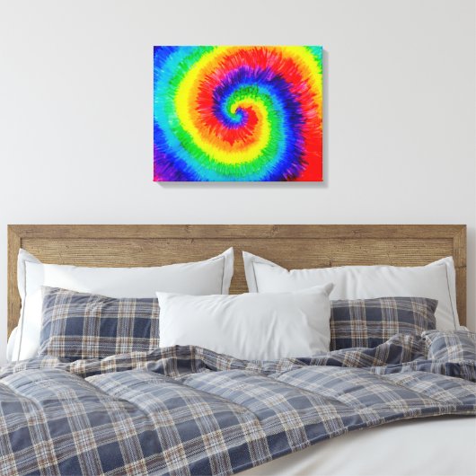 Toile Cravate mourir arc-en-ciel dans l'encre d'alcool (Insitu(Chambre))