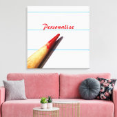 Toile Crayon De L'Enseignant Rouge Sur Papier Linqué Ave (Insitu(Salon))