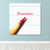 Toile Crayon De L'Enseignant Rouge Sur Papier Linqué Ave (Insitu (Plancher de Bois))