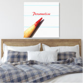 Toile Crayon De L'Enseignant Rouge Sur Papier Linqué Ave (Insitu(Chambre))