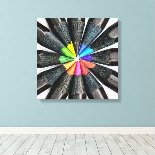 Toile Crayons de couleur noire (Insitu (Plancher de Bois))