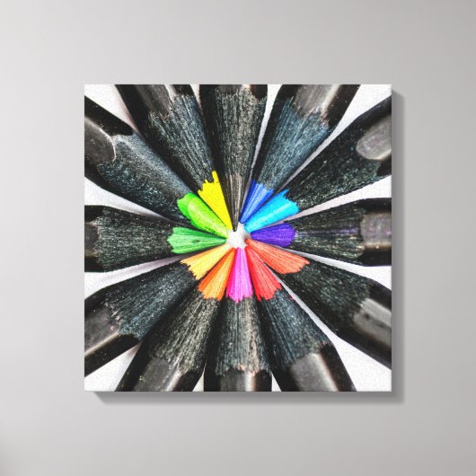 Toile Crayons de couleur noire (Recto)